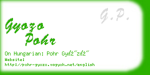gyozo pohr business card